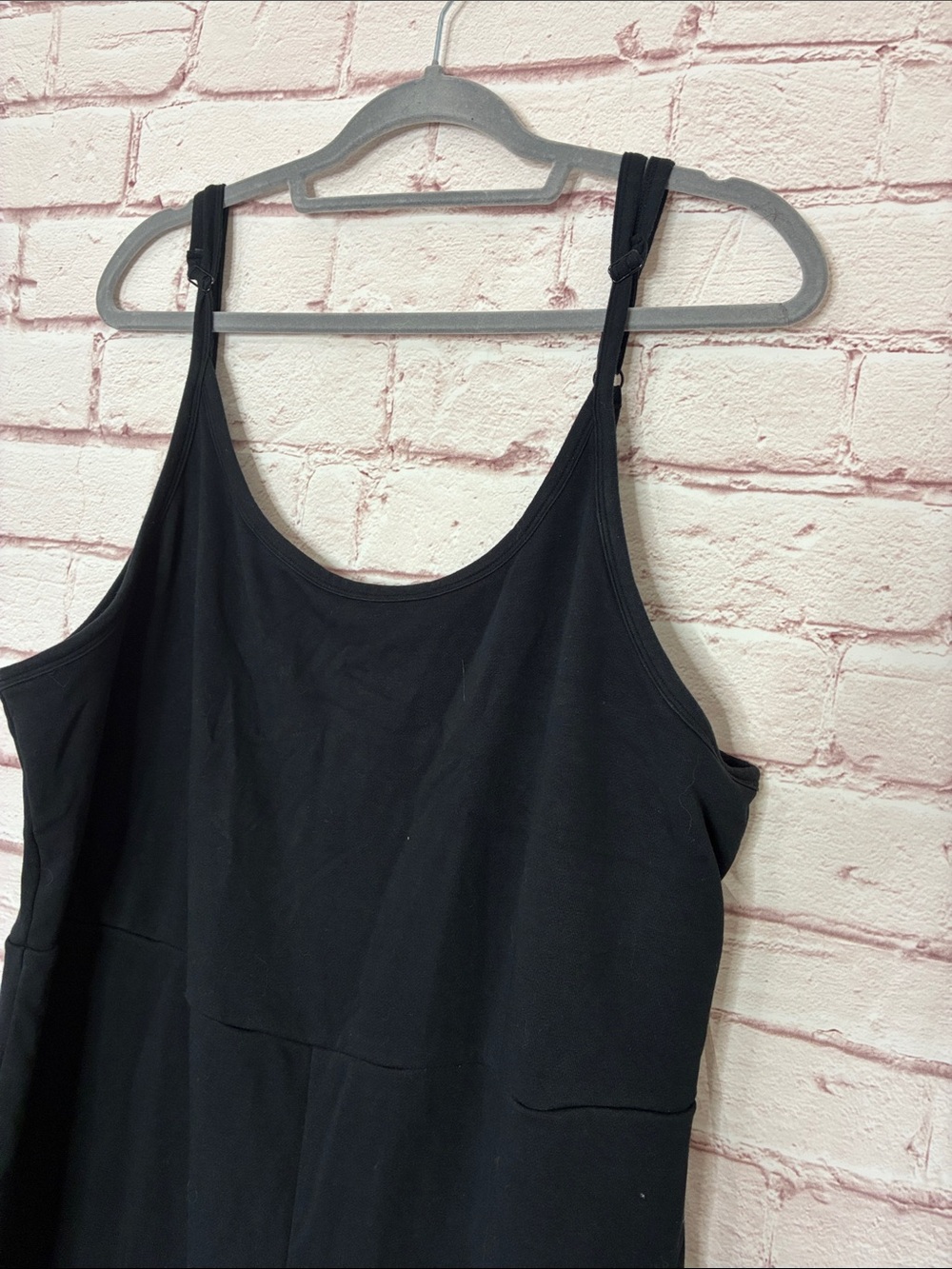 Good American Compression Terry Scoop Jumpsuit in Black001 Like New 5X - Picture 3 of 8